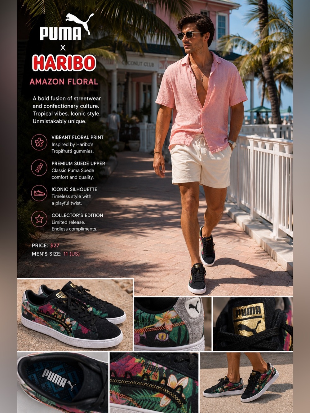 Suede sneakers, Puma x
Haribo Amazon Floral